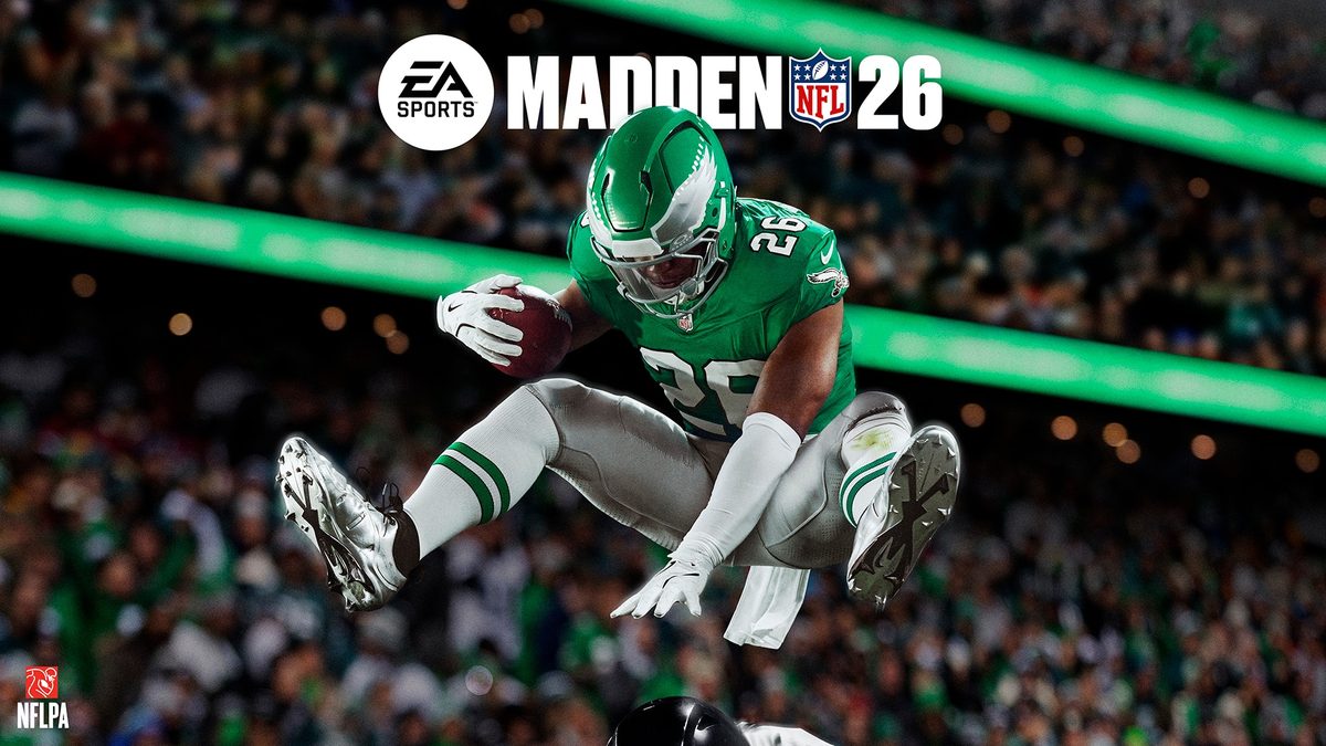 Madden NFL 26 key art featuring cover athlete Saquon Barkley